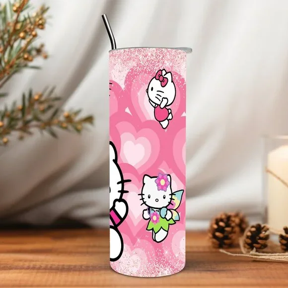 Hello Kitty Pink Hearts 20 oz Tumbler - Picture 5 of 5